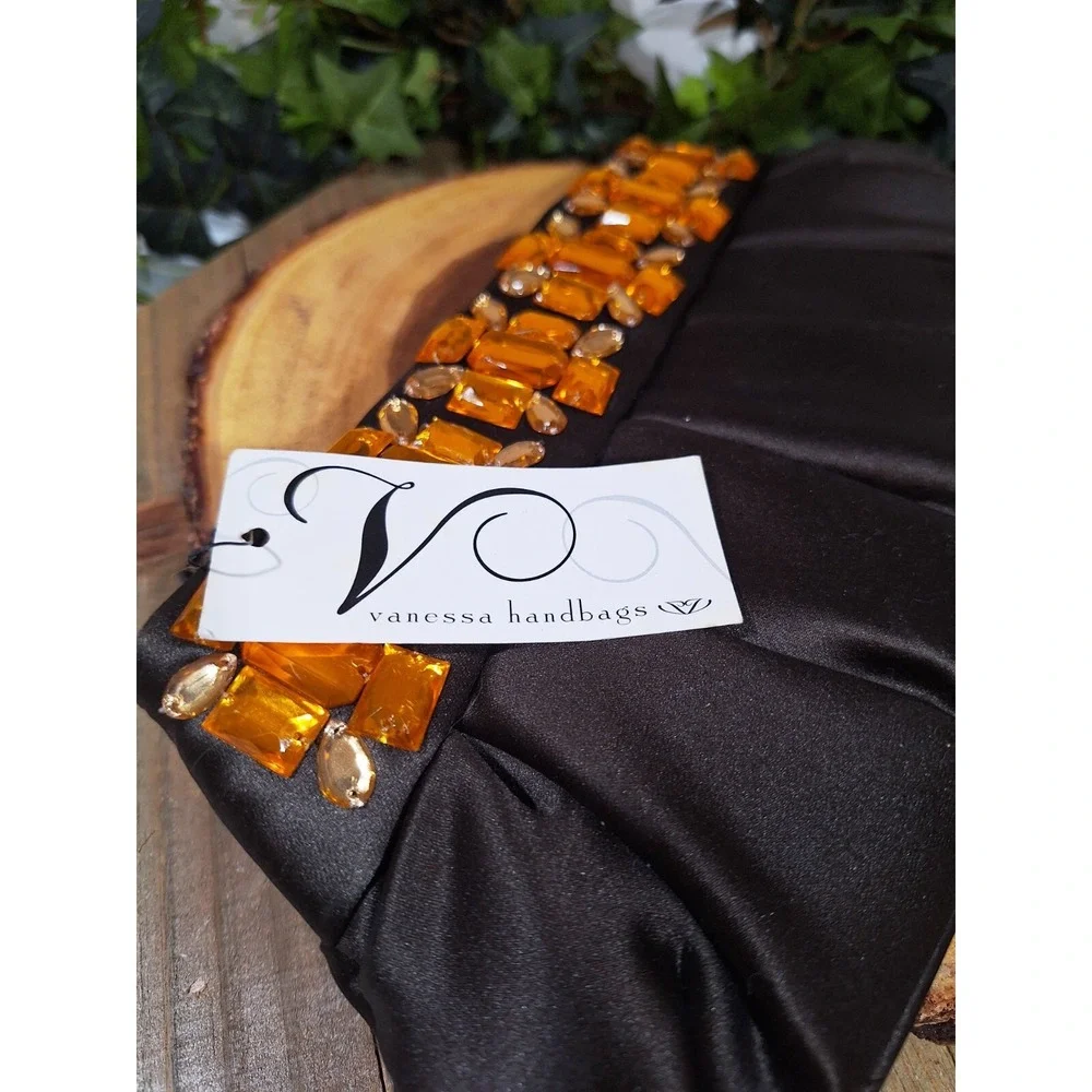 Vanessa Handbags Amber Jeweled Clutch Purse